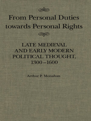 cover image of From Personal Duties Towards Personal Rights